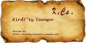 Király Csongor névjegykártya