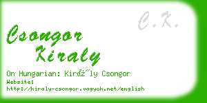 csongor kiraly business card